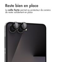 imoshion Protection Caméra en verre trempé 2 Pack Samsung Galaxy Z Flip 7 - Noir