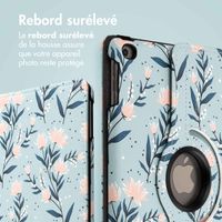 imoshion Coque tablette Design rotatif à 360° Apple iPad 6 (2018) 9.7 pouces / iPad 5 (2017) 9.7 pouces - Flowers
