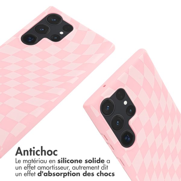 imoshion Coque design en silicone avec cordon Samsung Galaxy S23 Ultra - Retro Pink