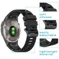 imoshion Bracelet QuickFit® Sport en silicone - Connexion Garmin Watch 22 mm - Noir