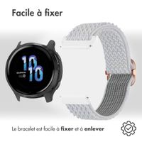 imoshion Bracelet élastique en nylon - Connexion universelle de 22 mm - Blanc