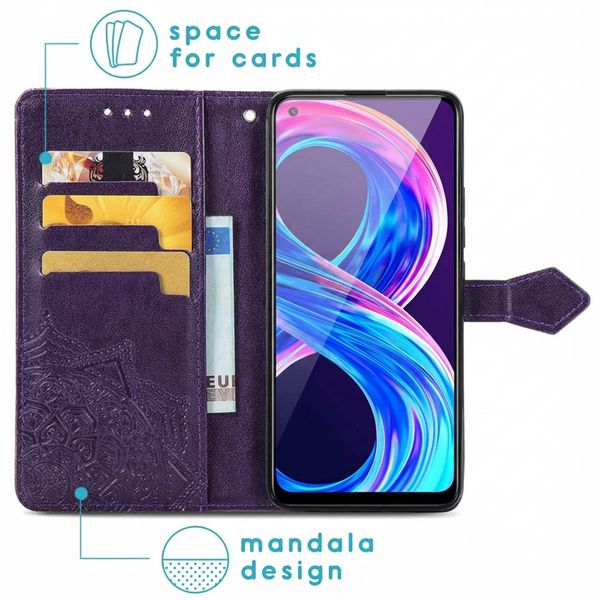 imoshion Etui de télephone Mandala Realme 8 (Pro) - Violet
