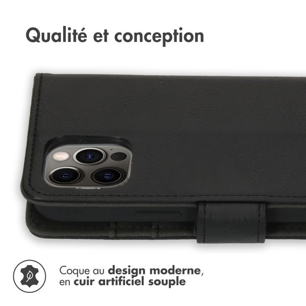 imoshion Étui de télephone portefeuille Apple iPhone 12 (Pro) - Noir