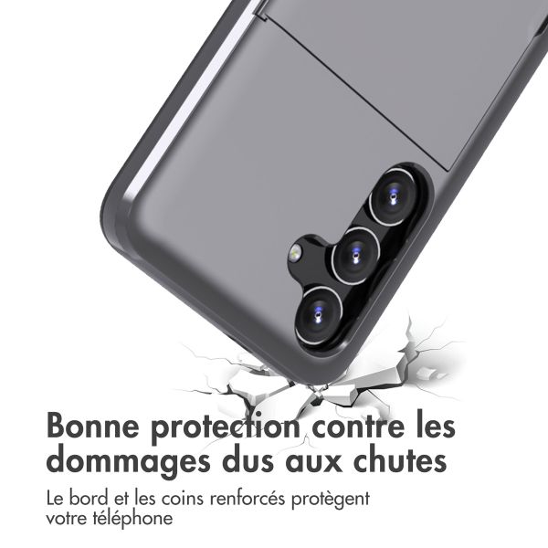 imoshion Coque arrière avec porte-cartes Samsung Galaxy S24 - Gris