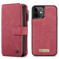 CaseMe Étui luxe 2-en-1 à rabat iPhone 12 Mini - Rouge