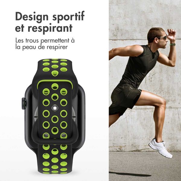 imoshion Bracelet sport⁺ Apple Watch Series 1 á 10 / SE / Ultra (2) (44/45/46/49 mm) - Taille M/L - Black Volt