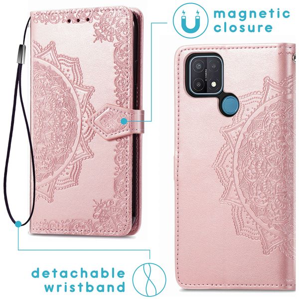 imoshion Etui de téléphone portefeuille Oppo A15 - Rose Champagne