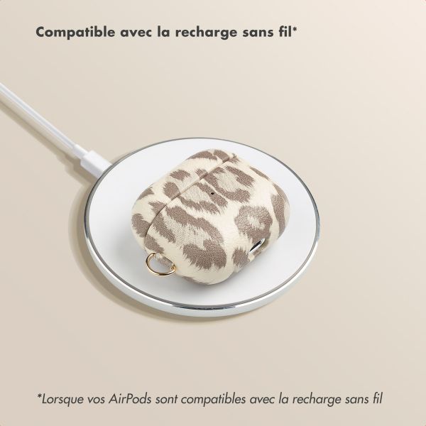 Selencia Coque Sabi Apple AirPods 3 - imprimé léopard - Soft Ivory