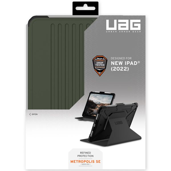 UAG Coque tablette Metropolis Apple iPad 11 (2025) 11 pouces A16 / iPad 10 (2022) 10.9 pouces - Vert