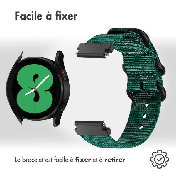 imoshion Bracelet en nylon Samsung Galaxy Watch 7 40/44 mm - Vert foncé