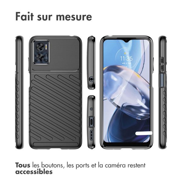 imoshion Coque arrière Thunder Motorola Moto E22 - Noir