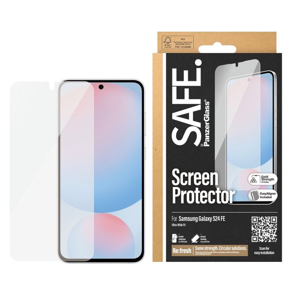 SAFE by PanzerGlass Protection d'écran Ultra-Wide Fit avec applicateur Samsung Galaxy S24 FE