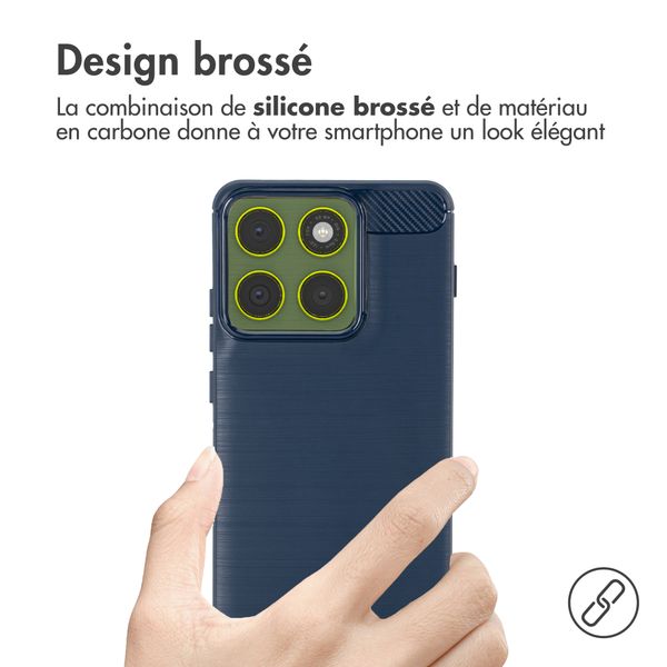 imoshion Coque Brushed Motorola Edge 70 - Bleu foncé
