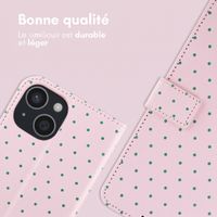 imoshion Étui de télephone portefeuille Design Apple iPhone 13 - Happy Dots