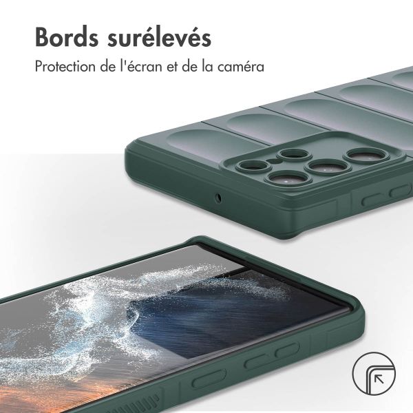 imoshion Coque arrière EasyGrip Samsung Galaxy S22 Ultra - Vert foncé