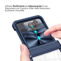 imoshion Coque arrière Camslider Samsung Galaxy Z Flip 4 - Bleu foncé