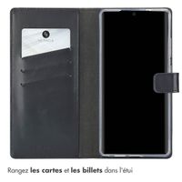 Selencia Étui portefeuille en cuir véritable Samsung Galaxy S25 Ultra - Noir