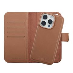 Selencia Étui portefeuille amovible Olyn avec MagSafe Apple iPhone 16 Pro - Marron
