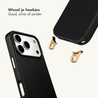 Selencia Coque arrière Rivièra avec MagSafe avec crochets amovibles iPhone 12 / 12 Pro - Velvet Black