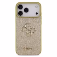 Guess Coque Big 4G Logo Grained Apple iPhone 17 Pro Max - Doré