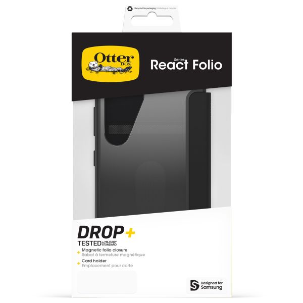 OtterBox Coque Folio React Samsung Galaxy S25 - Noir