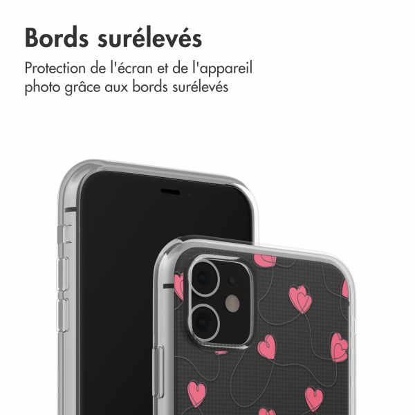 imoshion Coque design pour iPhone 11 - Dusty Rose Connected Hearts