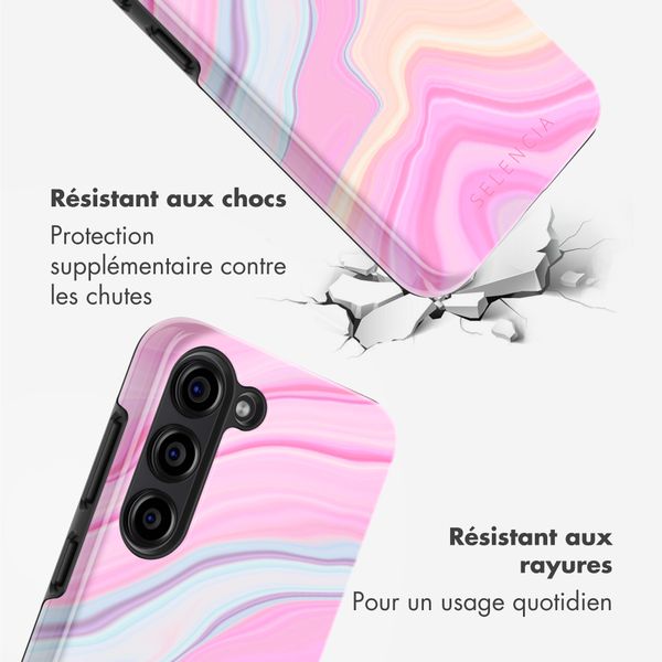 Selencia Coque arrière Vivid Samsung Galaxy S23 - Pastel Lipstick Marble