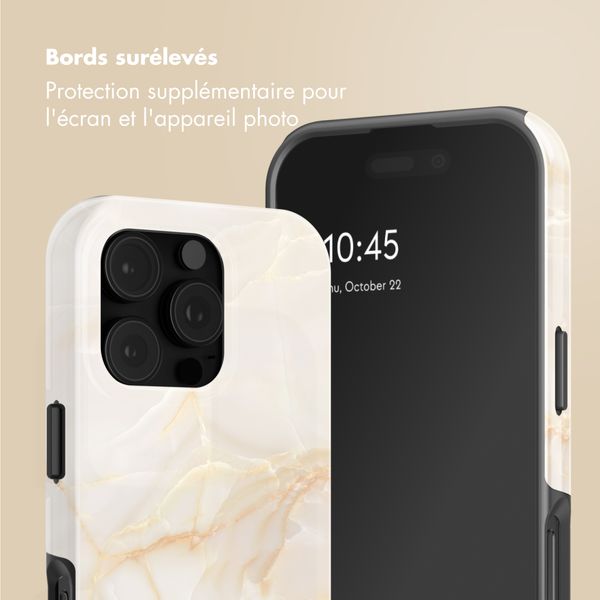 Selencia Coque arrière Vivid avec MagSafe Apple iPhone 16 Pro Max - Golden Beige Marble