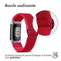 imoshion Bracelet élastique en nylon le Fitbit Charge 5 / Charge 6 - Rouge