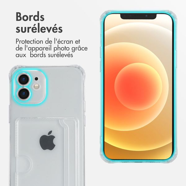 imoshion Coque silicone avec porte-cartes Apple iPhone 12 - Transparent