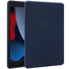 Accezz Coque Liquid Silicone Apple iPad 9 (2021) 10.2 pouces / iPad 8 (2020) 10.2 pouces / iPad 7 (2019) 10.2 pouces - Bleu foncé
