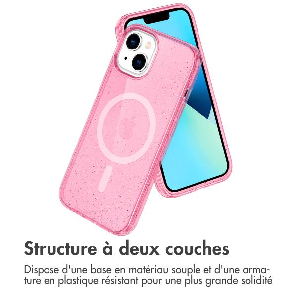 imoshion Coque Sparkle avec MagSafe iPhone 14 - Rose