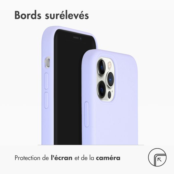 Accezz Coque Liquid Silicone iPhone 12 (Pro) - Violet