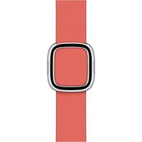 Apple Bracelet Leather Band Modern Buckle Apple Watch Series 1 t/m 9 / SE (38/40/41 mm) | Series 10 / 11 (42 mm) - Taille L - Pink Citrus