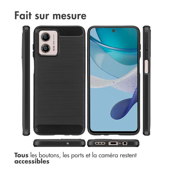 imoshion Coque Brushed Motorola Moto G53 - Noir