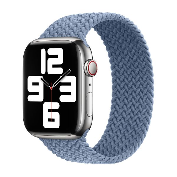 Apple 4 Pack Bracelet Solo tressé Apple Watch| 44/45/46/49 mm - Taille 9 - (PRODUCT)RED / Beige / Slate Blue / Maize