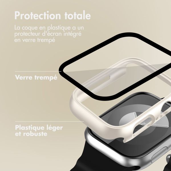 imoshion Coque rigide à couverture complète Apple Watch 7 / 8 / 9 - 41 mm - Lumière stellaire