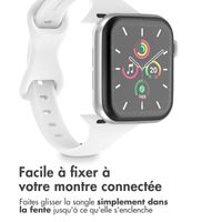 imoshion Bracelet en silicone fin Apple Watch Series 1-10 / SE / Ultra (2) (44/45/46/49 mm) - Blanc