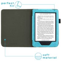 imoshion Étui de liseuse portefeuille en cuir végan Kobo Nia - Bleu clair