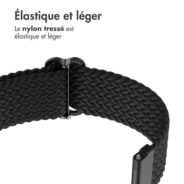 imoshion Bracelet tissée en nylon - Connexion universelle 22 mm - Noir