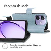 imoshion Étui de téléphone portefeuille Luxe Oppo A40 4G / Oppo A40M 4G / Oppo A60 5G - Bleu clair