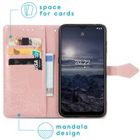 imoshion Etui de téléphone portefeuille Mandala Nokia G11 / G21 - Rose Dorée