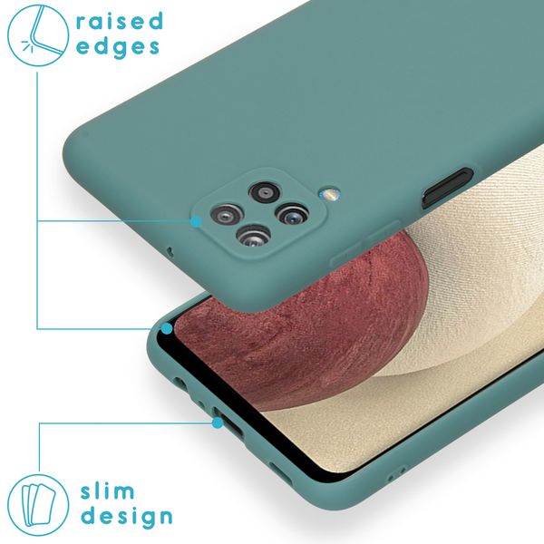 imoshion Coque Couleur Samsung Galaxy A12 - Vert foncé