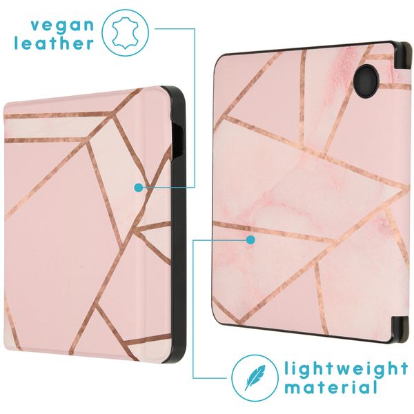 imoshion ﻿Design Slim Hard Sleepcover avec support Kobo Libra H2O - Pink Graphic