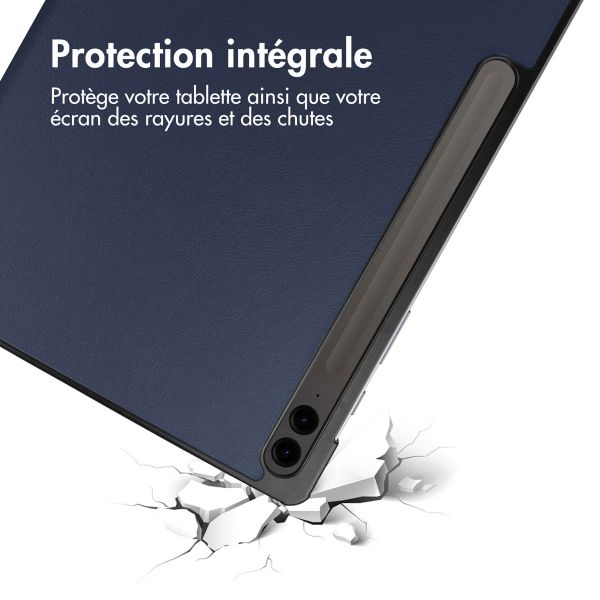 imoshion Coque tablette Trifold Samsung Galaxy Tab S10 Plus / Tab S9 FE Plus / Tab S9 Plus - Bleu foncé