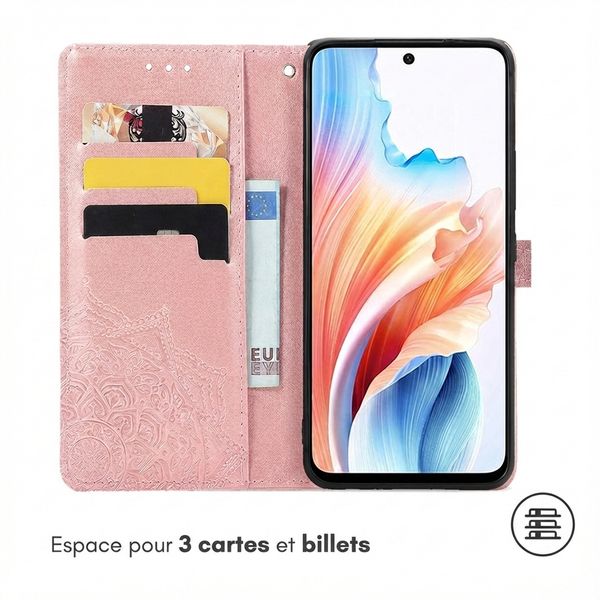 imoshion Etui de télephone Mandala Oppo A79 - Rose Doré