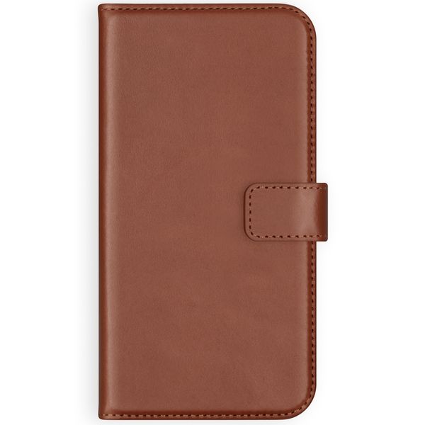 Selencia Étui portefeuille en cuir véritable Apple iPhone 12 (Pro) - Marron clair