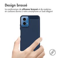 imoshion Coque Brushed Motorola Moto G34 - Bleu foncé