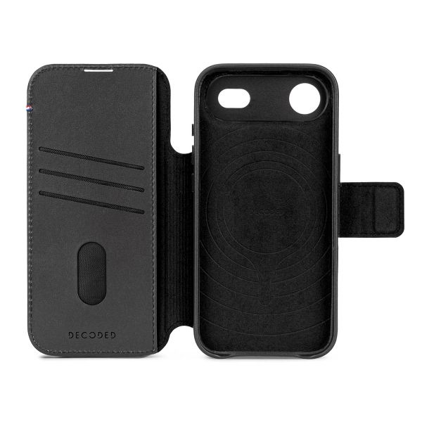 Decoded Portefeuille détachable 2 en 1 en cuir MagSafe Apple iPhone Air - Noir