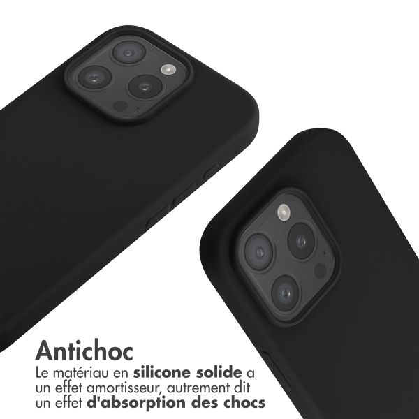 imoshion Coque en silicone avec cordon Apple iPhone 16 Pro - Noir